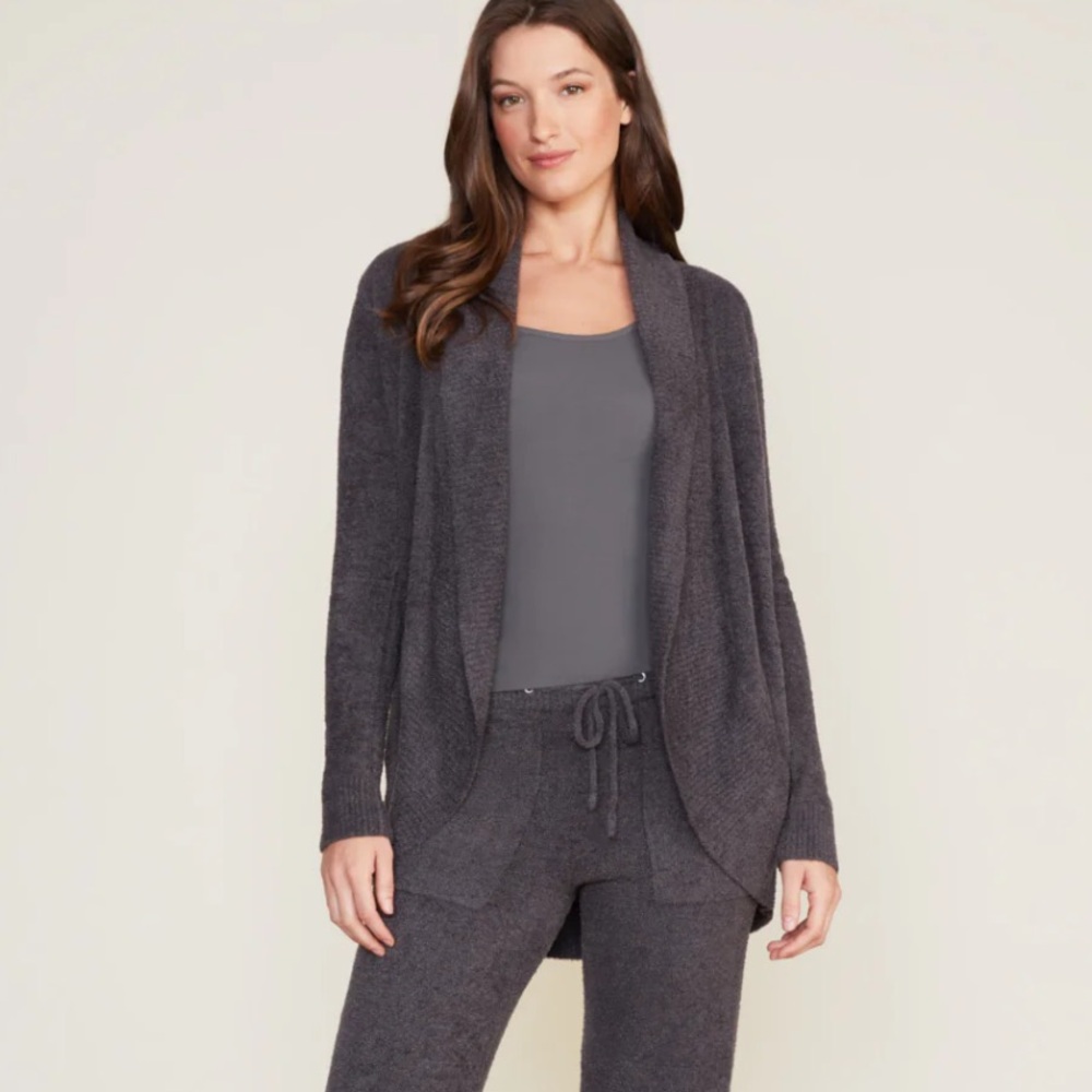 Barefoot Dreams Cozy Chic Circle Cardigan Style 452‎ Cozy Gray Women's Sweater